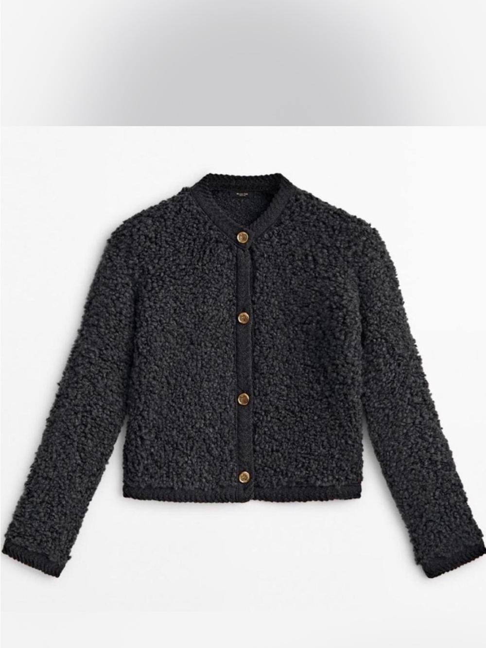 Massimo Dutti boucle knit cardigan